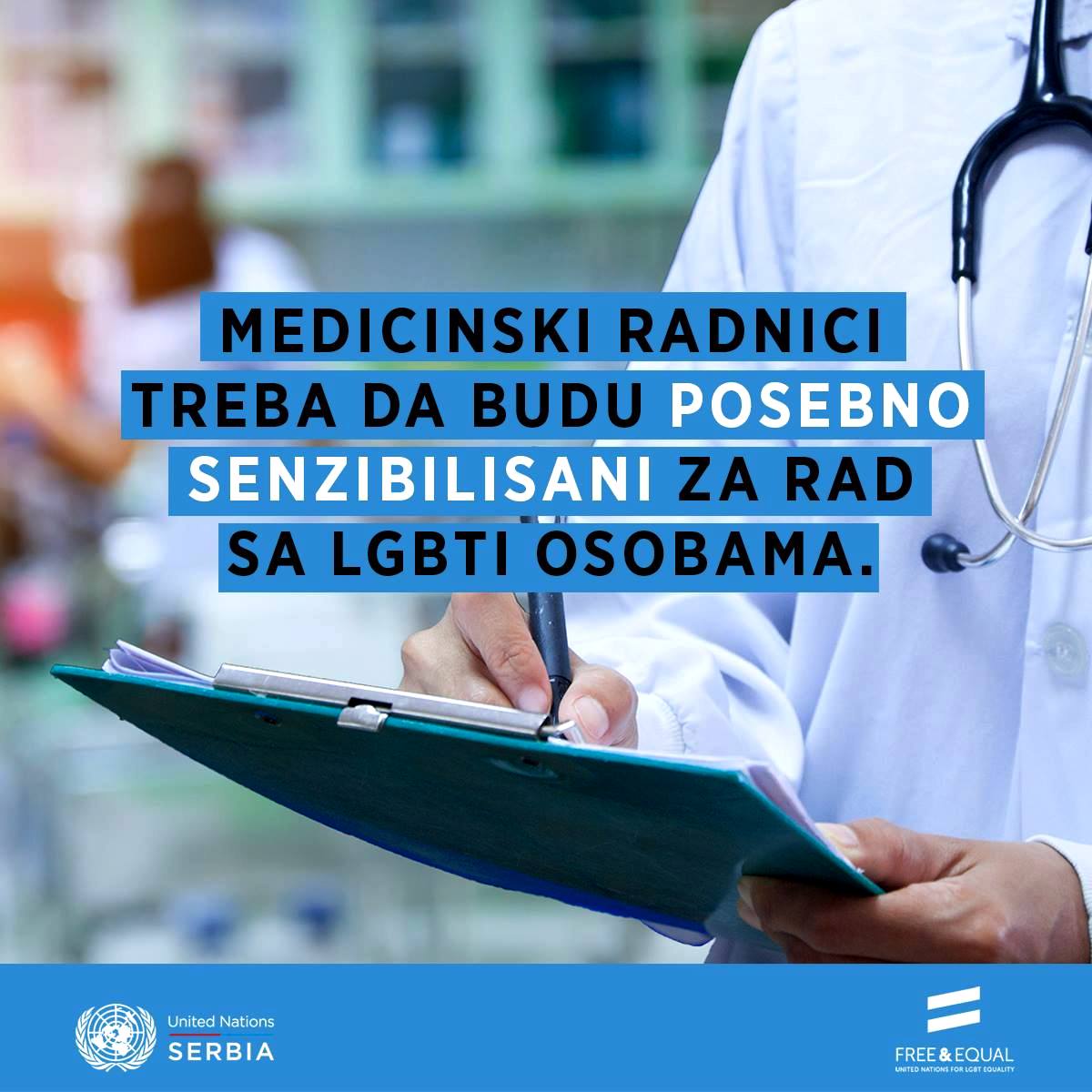 Medicinski radnici i LGBTI / Fotografija: Facebook - United Nations Serbia